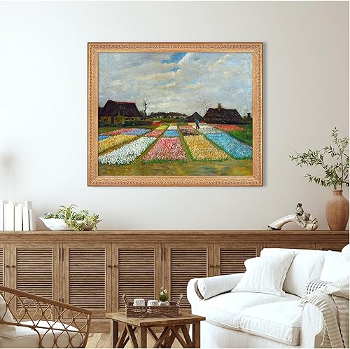 Miniatura 1269 de A&T ARTWORK The Starry Night de Vincent Van Gogh. Tamaño del marco: 36 x 30 pulgadas, tamaño de la imagen: 30 x 24 pulgadas, reproducciones clásicas