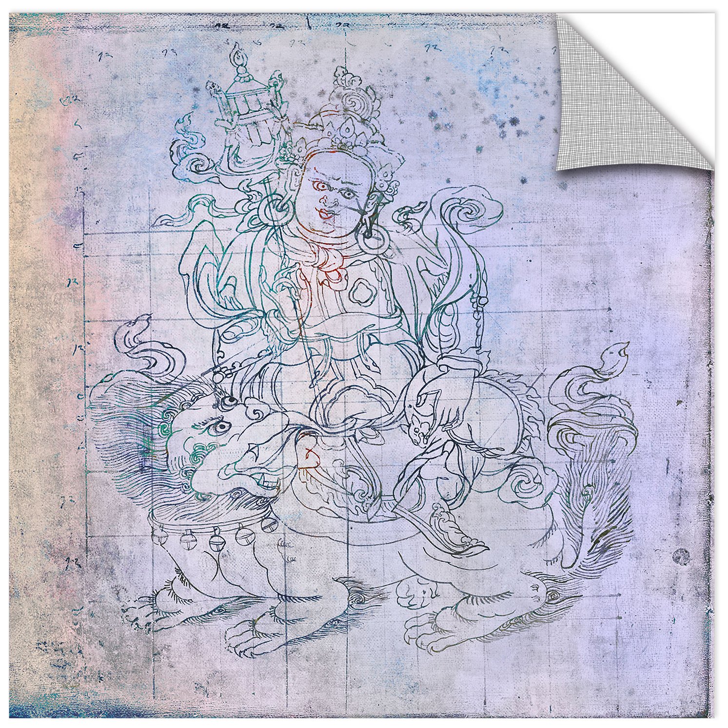 Elena Ray ''Buddha Remix V'' Removable Wall Art Mural, 18X18