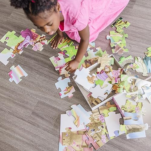 Miniatura 3 de Melissa & Doug - Rompecabezas para suelo, diseño de castillo de hadas (48 piezas, 2 x 3 pies)