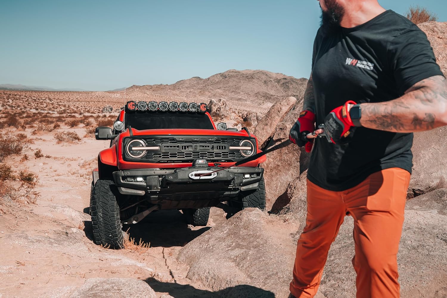 Warrior Winches Sentinel 8000lb Electric Winch - 12V Synthetic Rope, Wireless Remote, Towing, Off-Road, Trailer Winch, Truck Winch, Heavy Duty Recovery