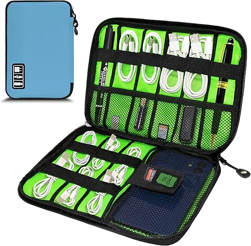 Miniatura 7 de Organizador Electrónico, Funda Organizadora de Cables de Viaje, Bolsas Organizadoras de Cables Portátiles, Estuche de Almacenamiento de Accesorios