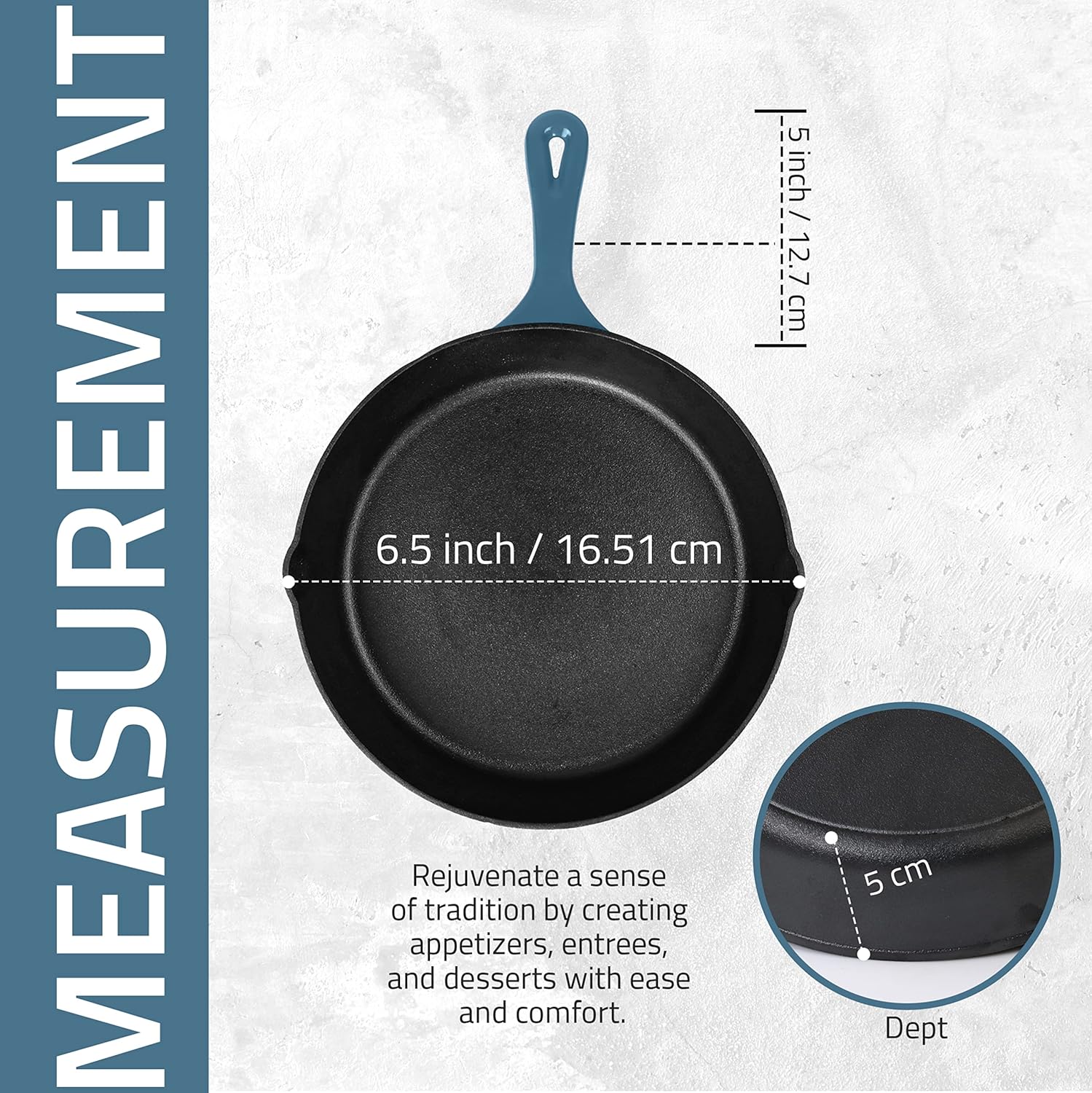 Utopia Kitchen Pan Measurements