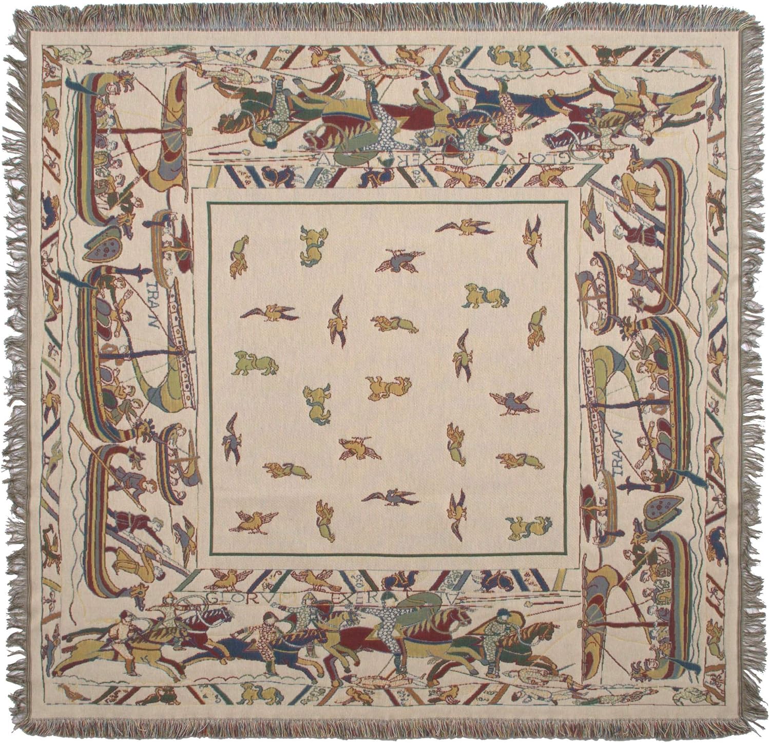 The Bayeux European Throw - 58 in. x 58 in. Cotton by Charlotte Home Furnishings