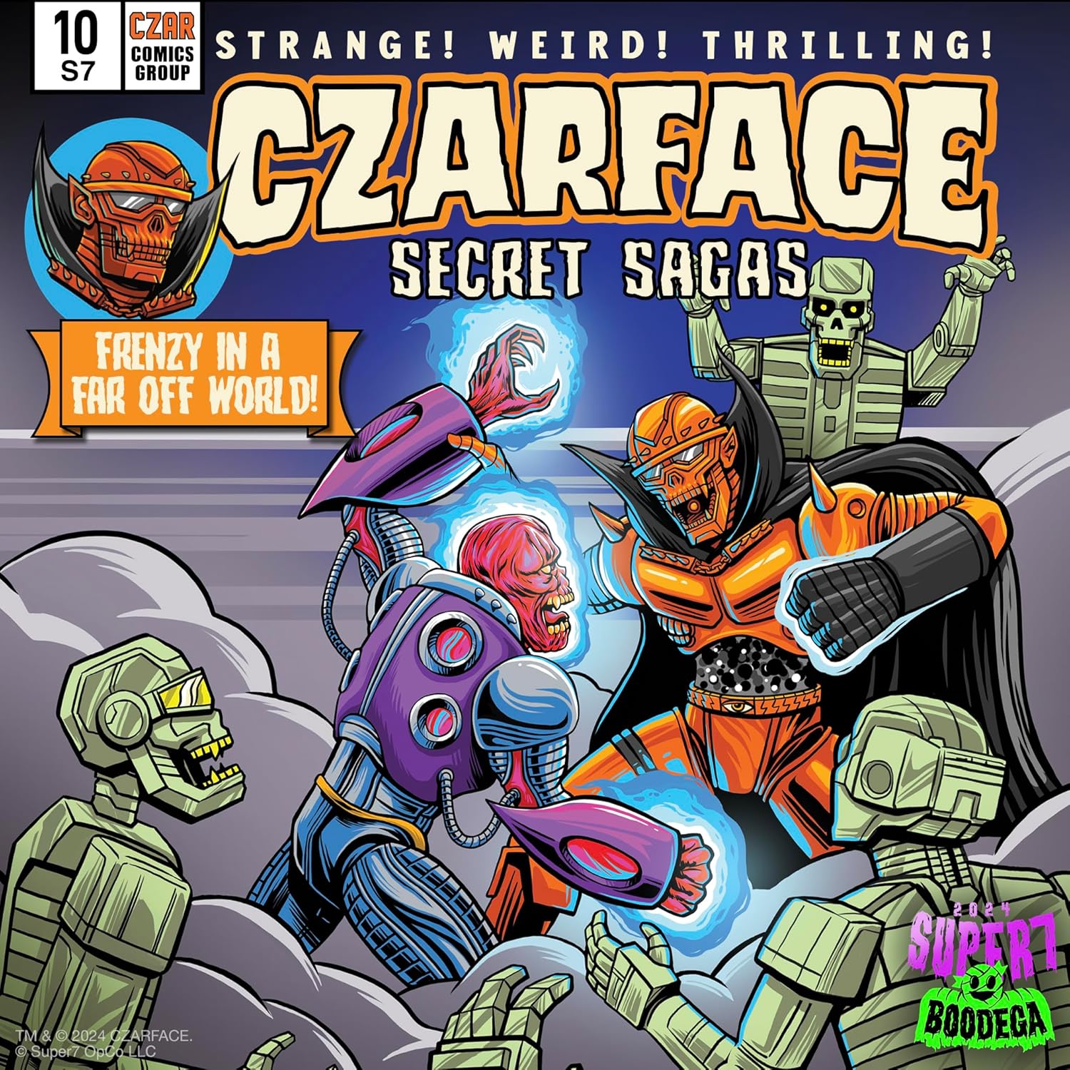 Super7 Czarface Orange & Black - 3.75" Czarface Action Figure Classic Hip Hop Collectibles and Retro Toys