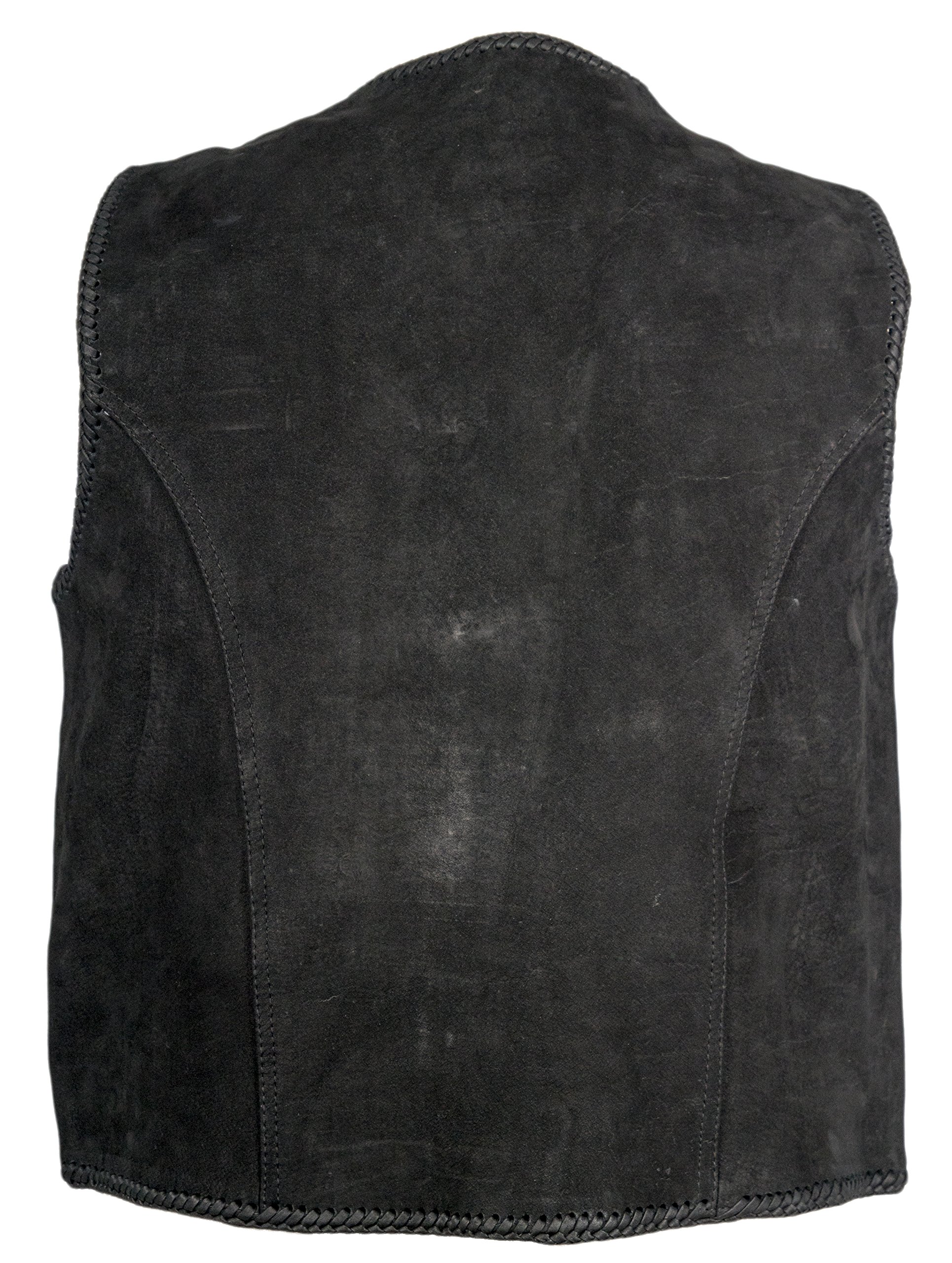 Gilet pelle Biker Svezia large nero