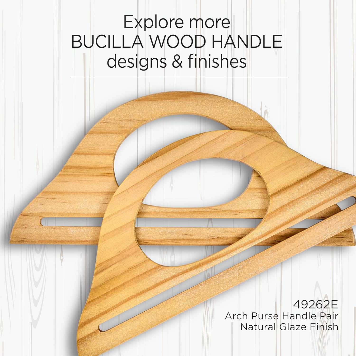 Bucilla 2 Piece Wood Purse Handle Pack, Brown - Image 8