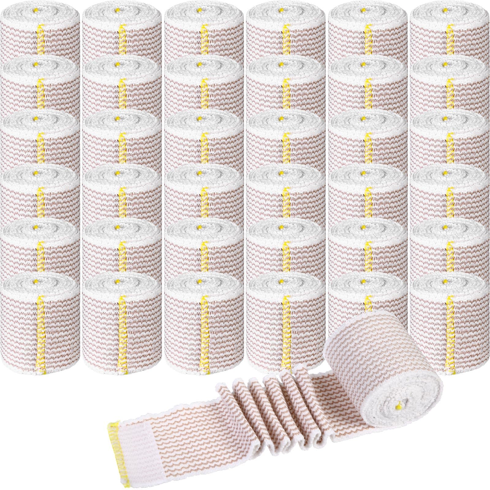 LEIFIDE 36 Pack Compression Bandage Wrap Self Closure,3 Inch,Red Trim — Amazon image 8