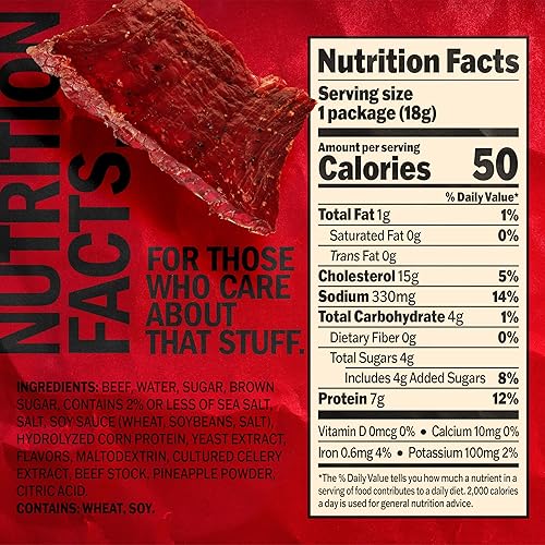 Miniatura 2 de Jack Link's Paquete múltiple de 5 unidades de carne seca de res, original, 5, bolsas de 0.625 onzas. Bocadillo de carne sabrosa para almuerzos
