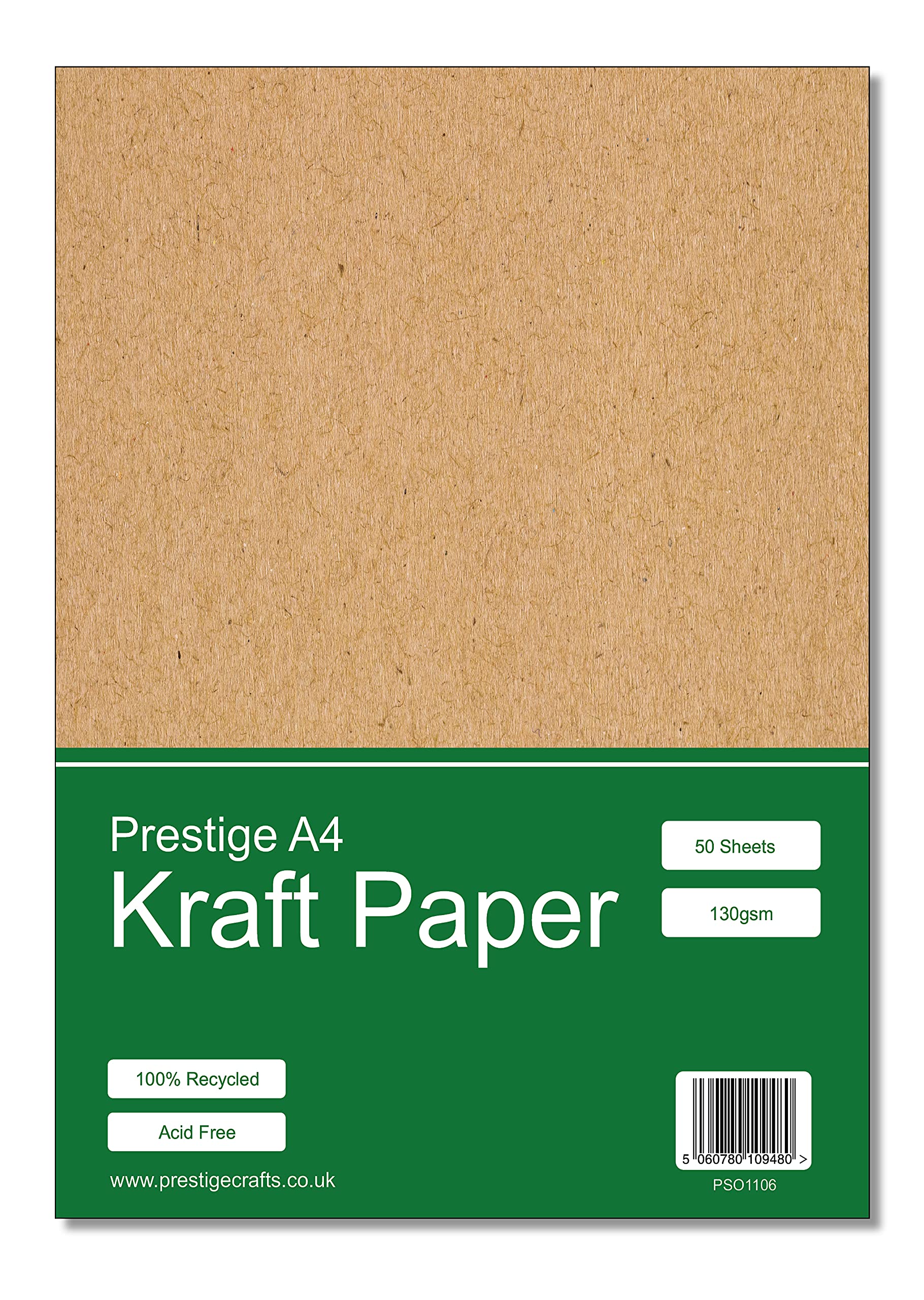 Prestige Kraft Paper A4 Recycled 130gsm 50 Sheets
