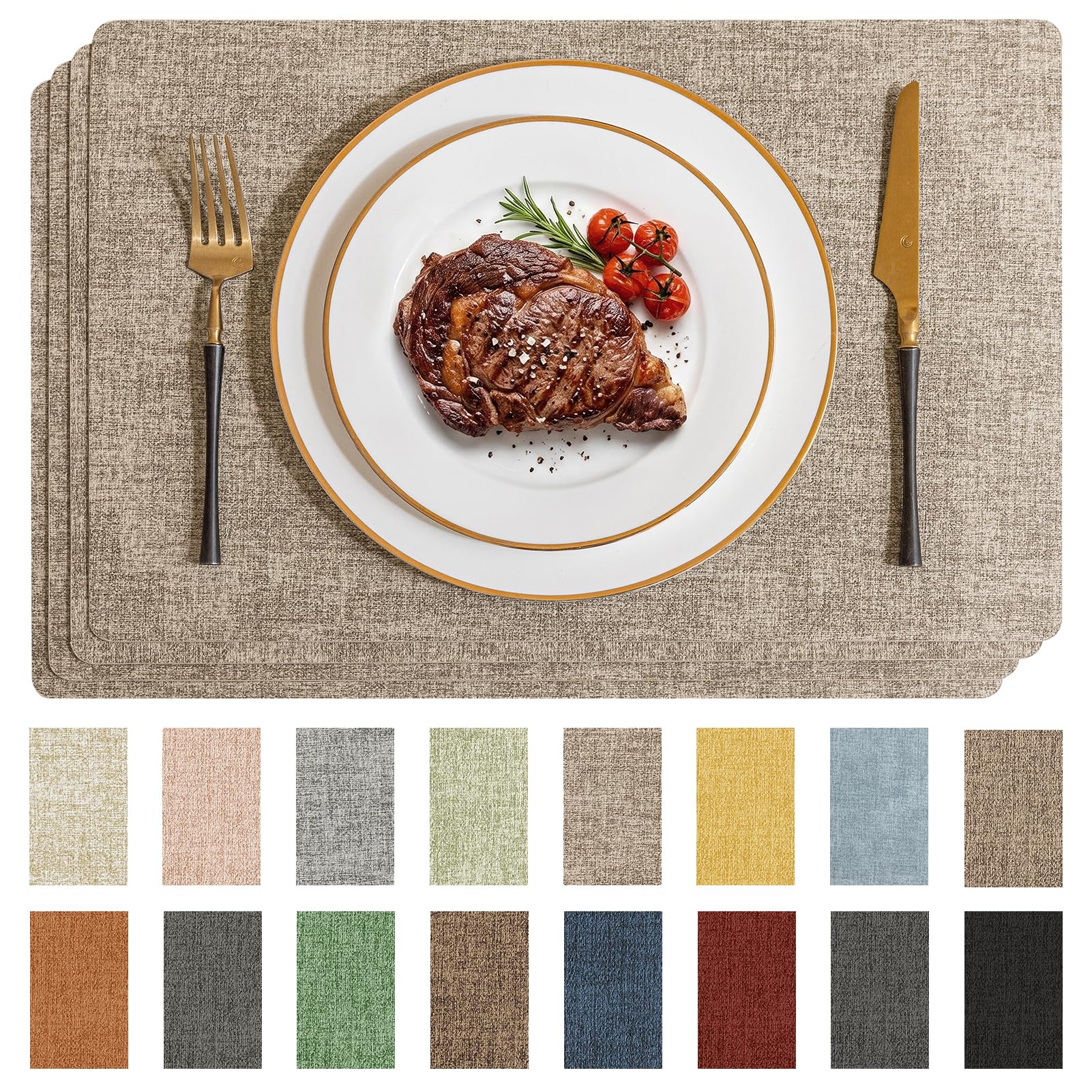 Sets de table pour salle à manger Romanstile lot de 4 protections de cuisine chic