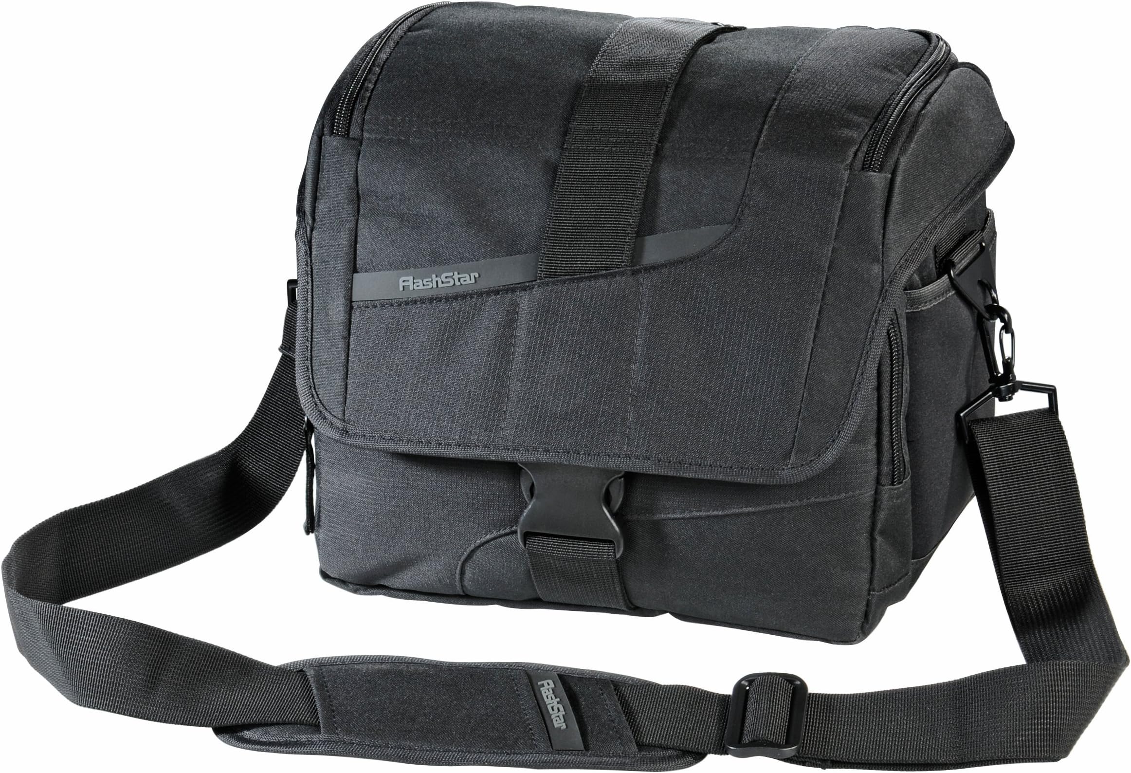 Flashstar Camera Bag for SLR Cameras with Easy Opening and Rain Protection Black