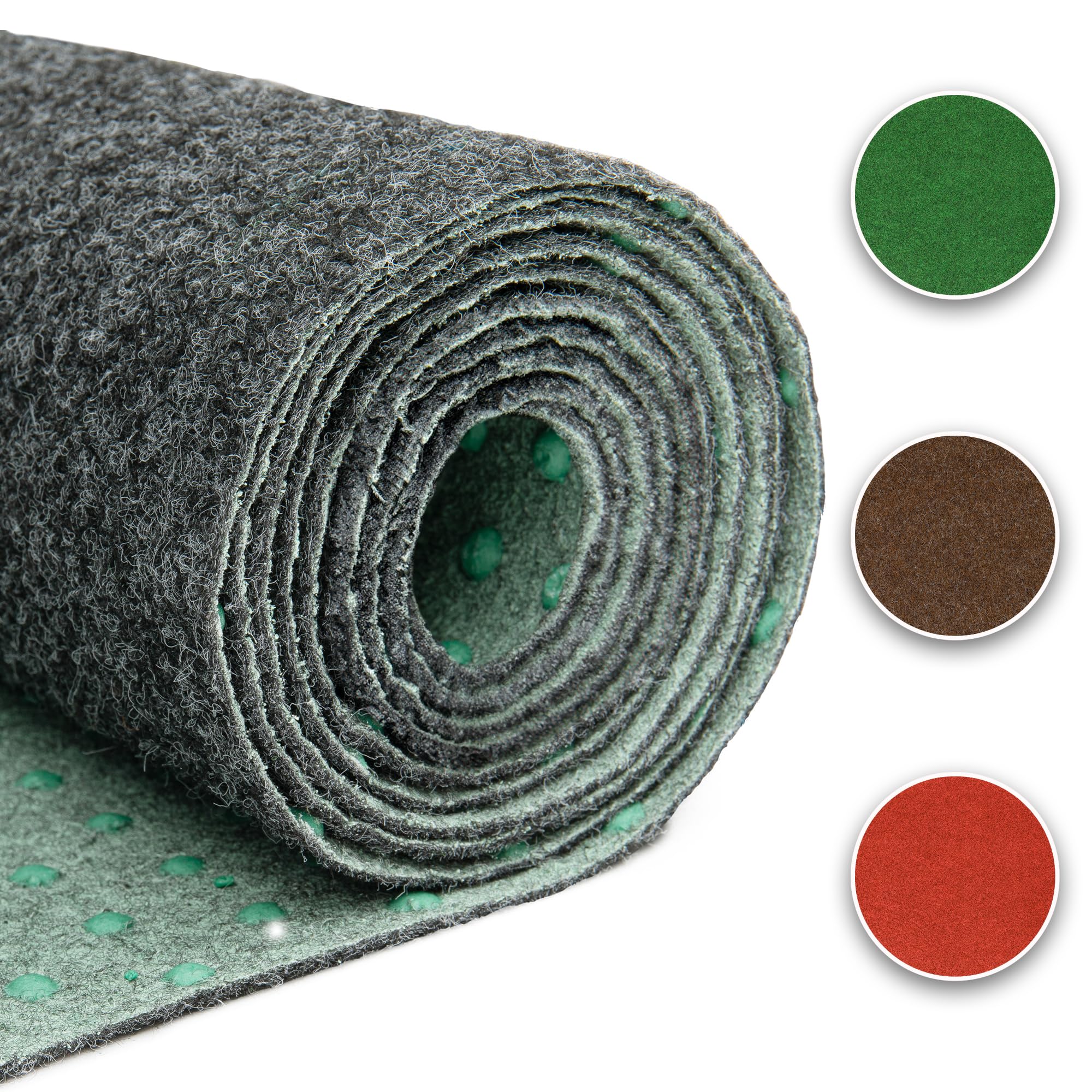 TAPISO Pemba Rasenteppich Kunstrasen Dunkelgrau Höhe:4 mm Kunstrasenteppich mit Noppen Wetterfest Schnelltrocknend Outdoor Balkon Terrasse Garten 300 x 300 cm