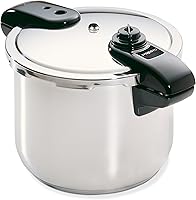 Presto 01370 8-Quart Stainless Steel Pressure Cooker - Cooks 3x Faster, Healthy Meals, Locking Lid Safety