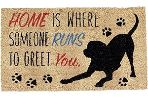 DII Pet Print Dog Door Mat for Outdoor Use, Natural Coir