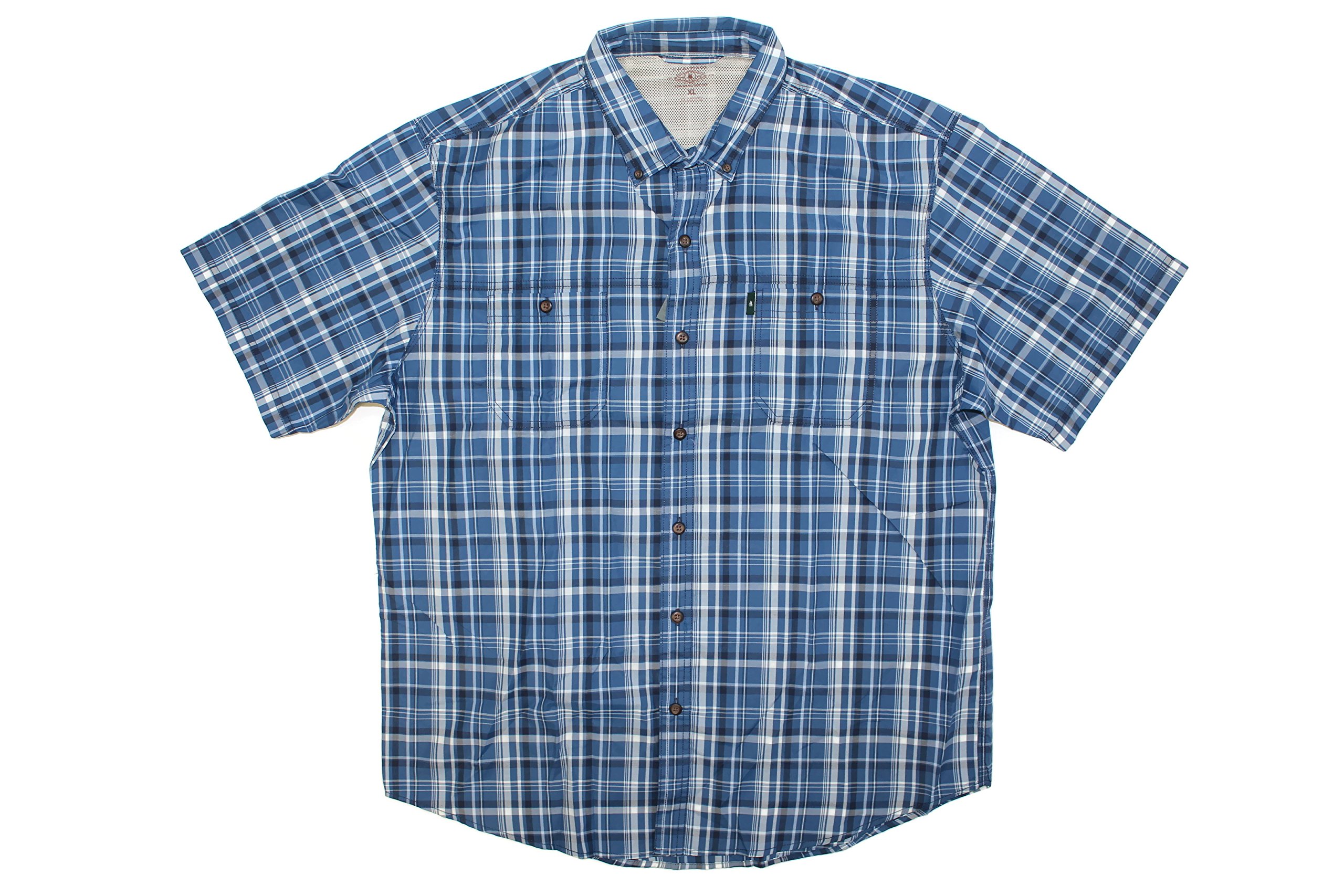 G.H. Bass & Co.G.H. Bass Men's Sportsman Wicking Sun-Blocker UPF 40 Short Sleeve Button Down Shirt