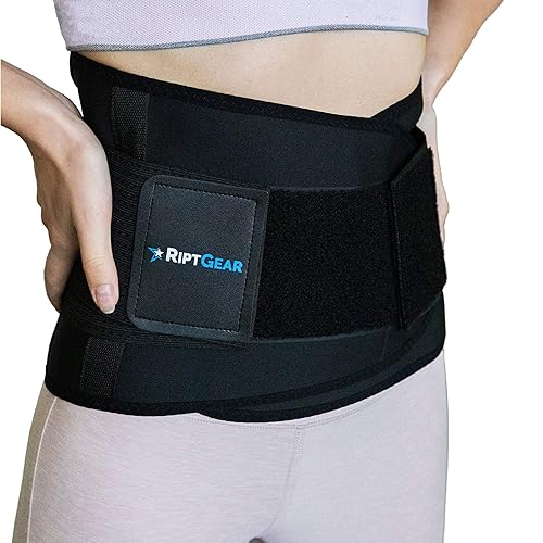 Miniatura 8 de RiptGear Soporte lumbar para hombres y mujeres, diseñado para apoyar la parte inferior de la espalda, transpirable, ajustable y antideslizante