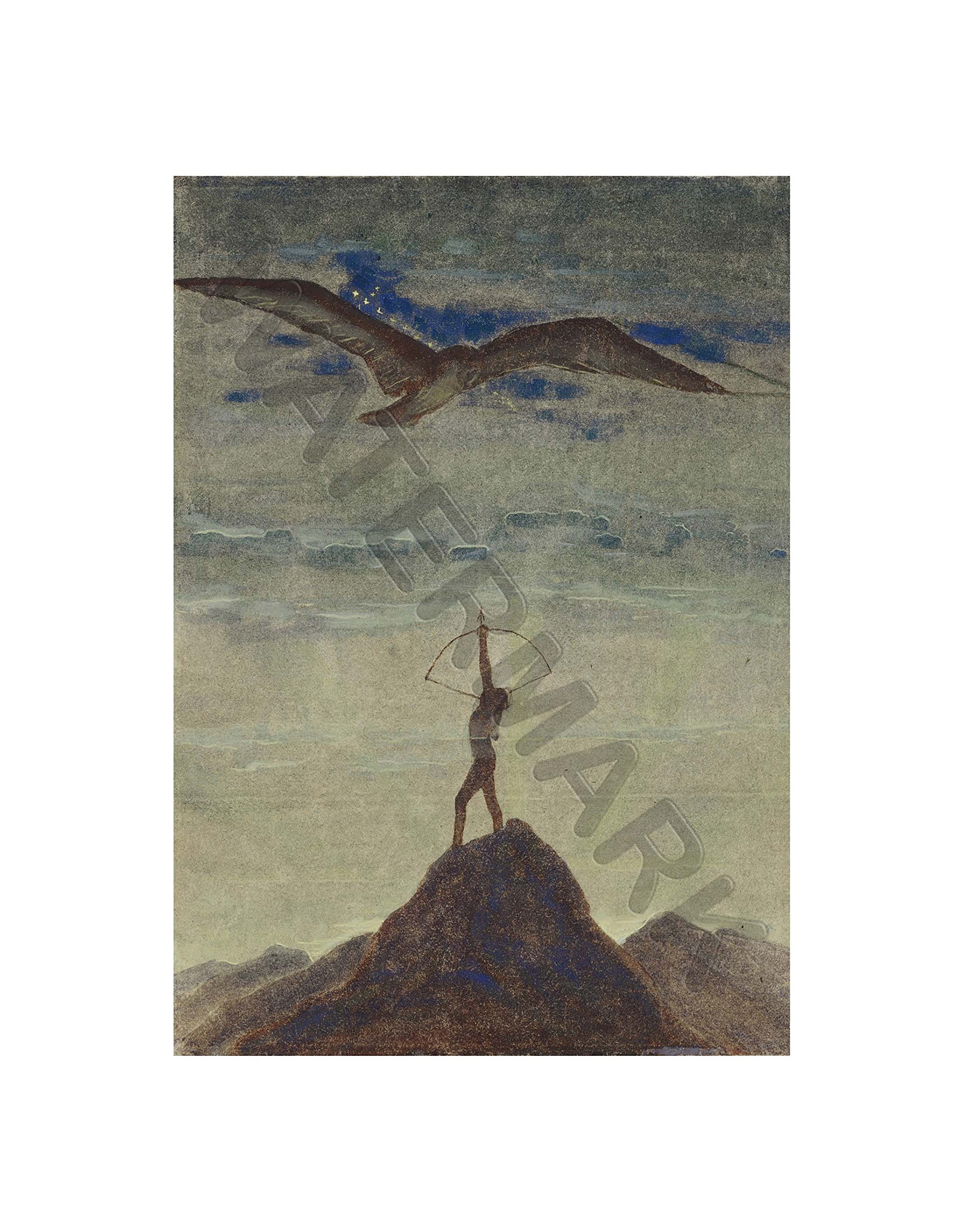 Wee Blue Coo Ciurlionis Sun Passing Sagittarius Wall Art Print