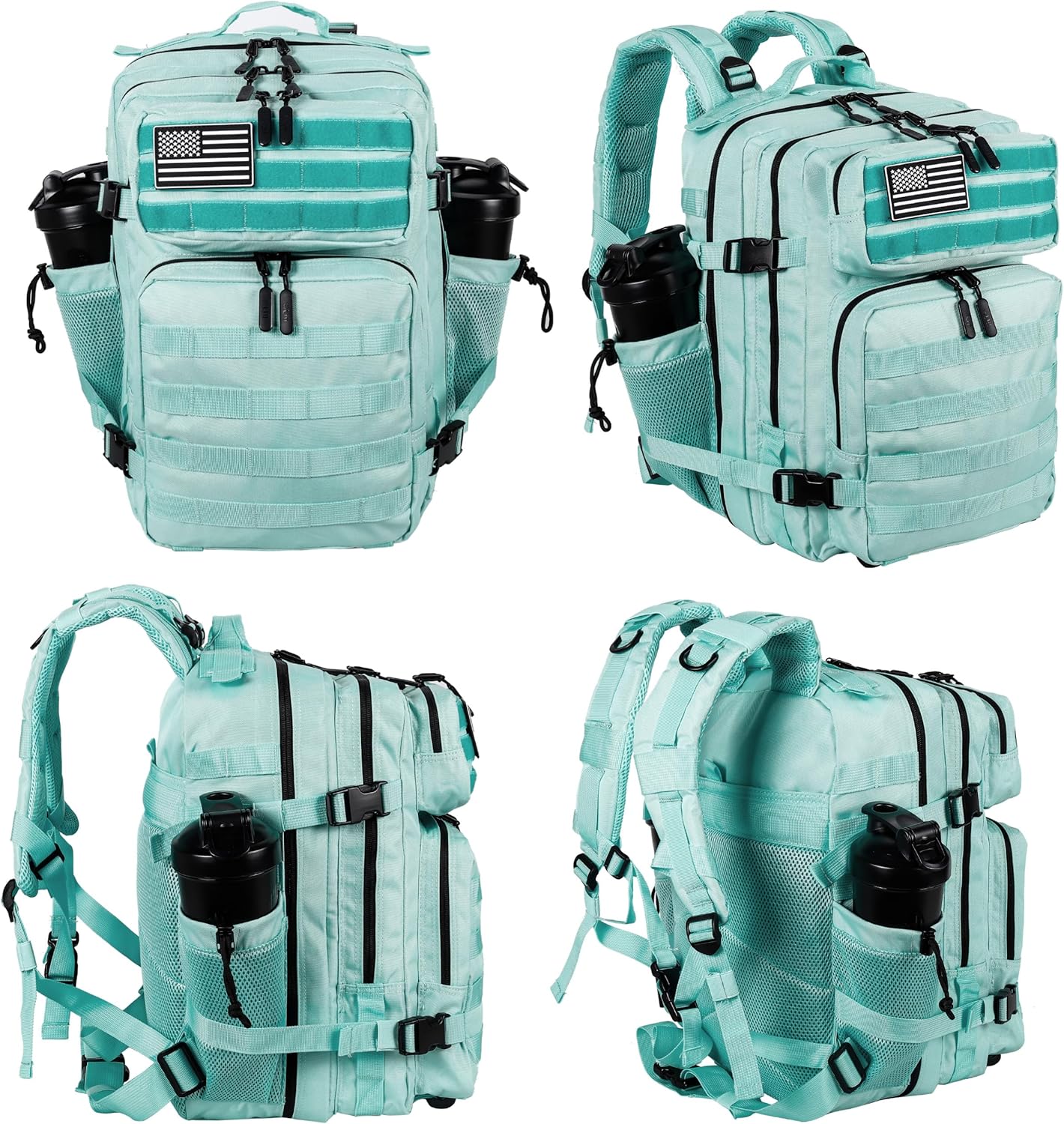 LHI Tactical Military Backpack for Men and Women 25L/35L Army Assault Pack Bag Small Rucksack with Bottle Holder - Image 3