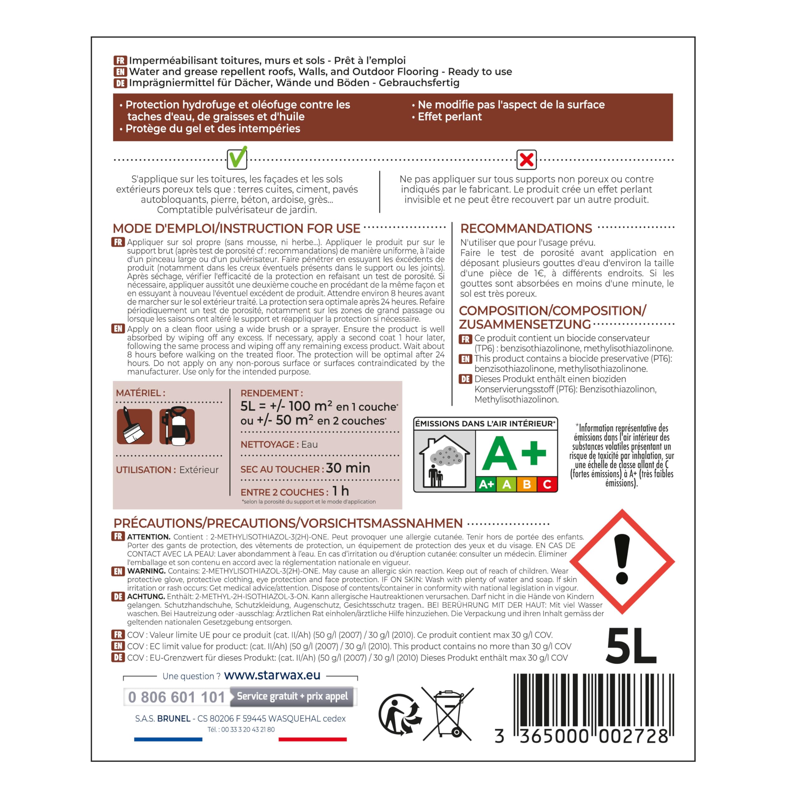 STARWAX Mantenimiento de la Tierra, Ver Imagen, Talla única