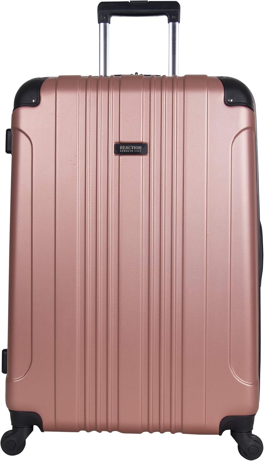  | KENNETH COLE REACTION Out Of Bounds Luggage Collection Lightweight Durable Hardside 4-Wheel Spinner Travel Suitcase Bags, Rose Gold, 3-Piece Set (20", 24", & 28") | Suitcases