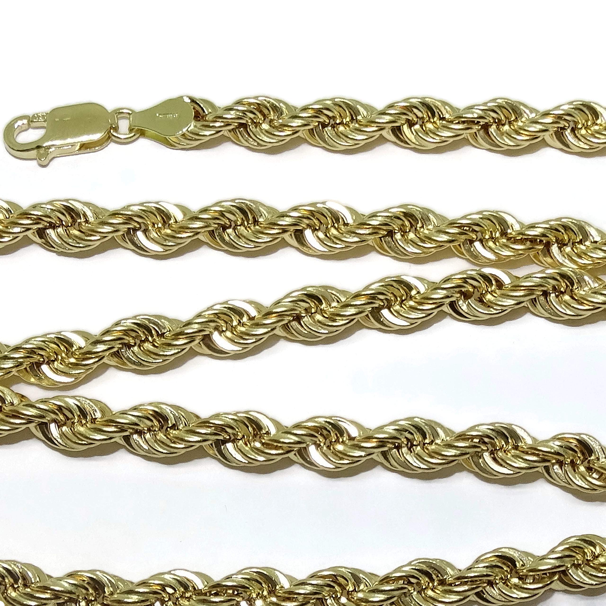 Never Say Never Cordón de oro amarillo de 18k de 5.5 mm de ancho y 60cm de largo. Cierre mosquetón. Peso, 15.00 gr de oro de 18K