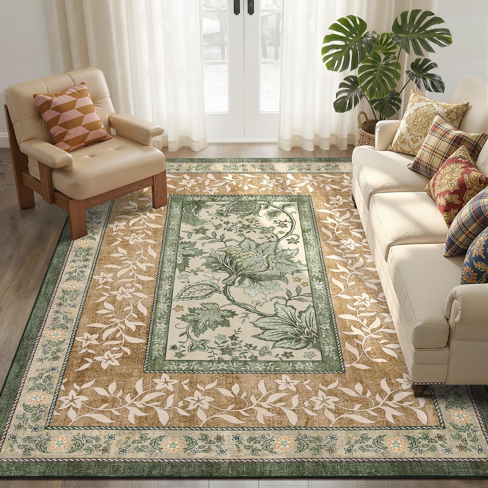Amazon.com: GarveeHome Terracotta Olive Sage Green Washable 6x9