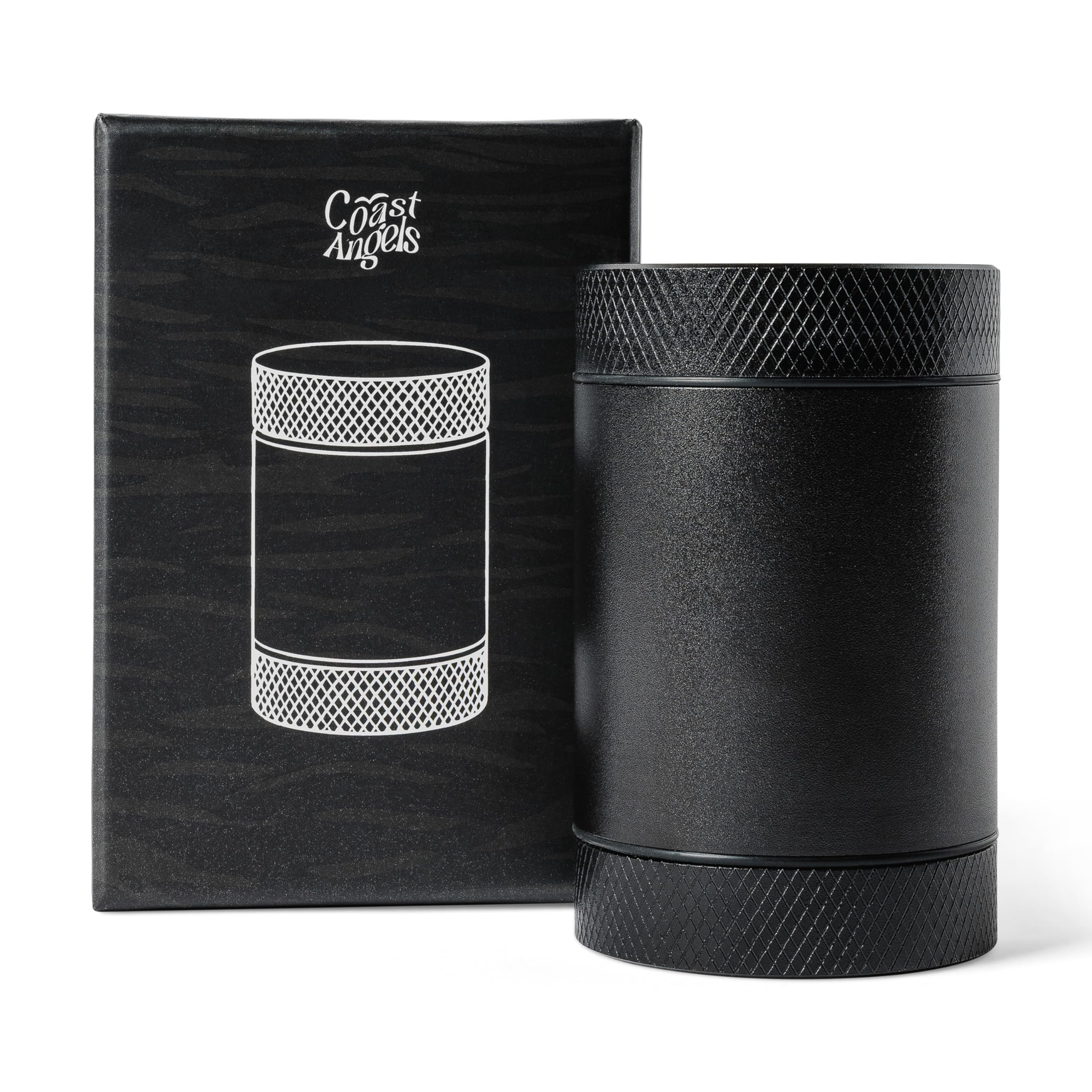 Coast Angels Black Airtight Smell Proof Container 180 Ml – Smell Proof Jar With Uv-Blocking Walls, Secure Odour Seal, Gift-Ready Packaging
