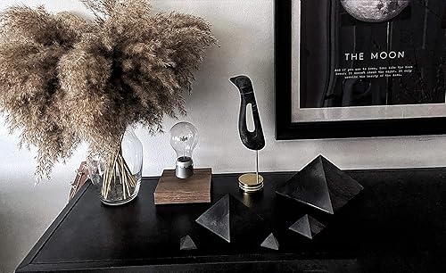 Miniatura 7 de Pirámide de Shungite pulida, protección EMF y chakra de raíz de tierra, ideal para meditación, yoga y ayurveda (3.9in (3.937in))