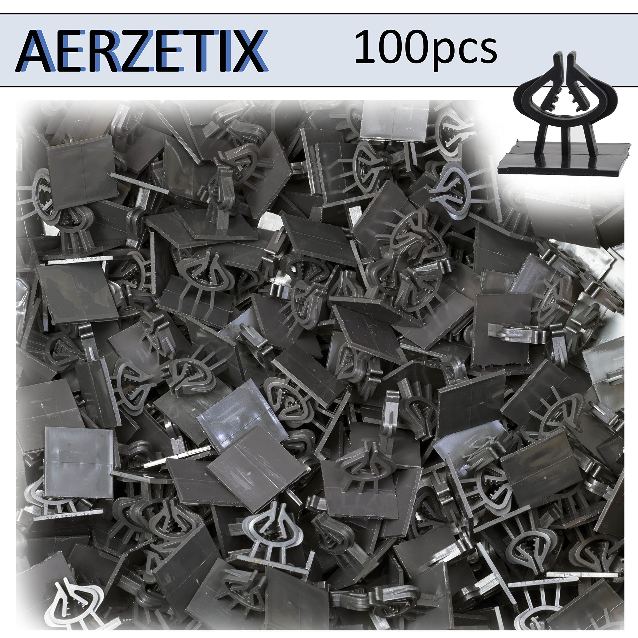 AERZETIX - C65232 - Satz von 100 Bewehrung Keilen mit basis für betonstahl von Ø4 bis Ø14-15 mm überdeckung - horizontale befestigung auf extrudiertem expandiertem polystyrol - aus kunststoff