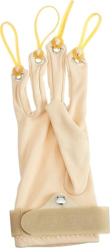 Miniatura 3 de Sammons Preston Guante de ejercicio de tracción, guante de fortalecimiento de manos y dedos para flexión articular, ejercitador de mano para