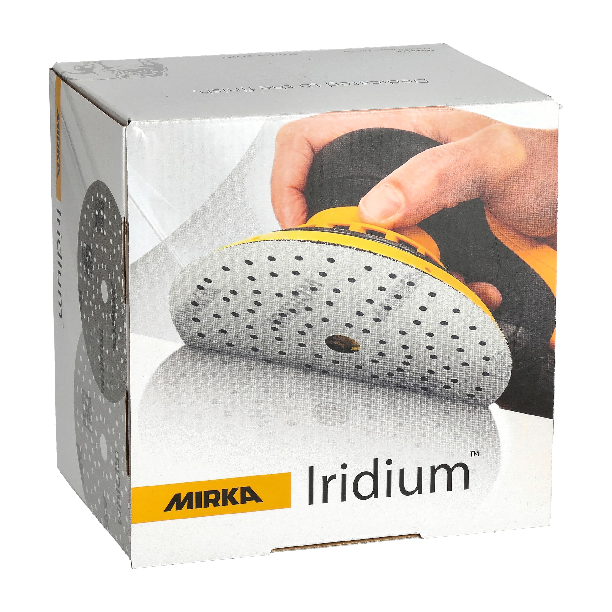 Mirka carta abrasiva Iridium Ø 150 mm a strappo 121 fori grana 120 100pz | Premium carta abrasiva a strappo 121 fori ideale per levigatura vernice stucco legno acciaio plastica alta qualità