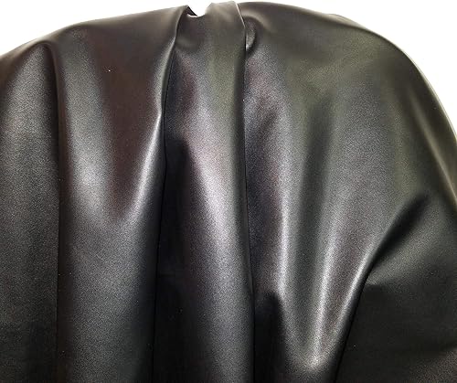 Miniatura 6 de NAT Leathers  Piel sintética vegana negra suave Peta Aprobado Vegan  by The Yard PLeather sintético de 0.035in  Tapicería lisa de 1 yarda  Negro, 1