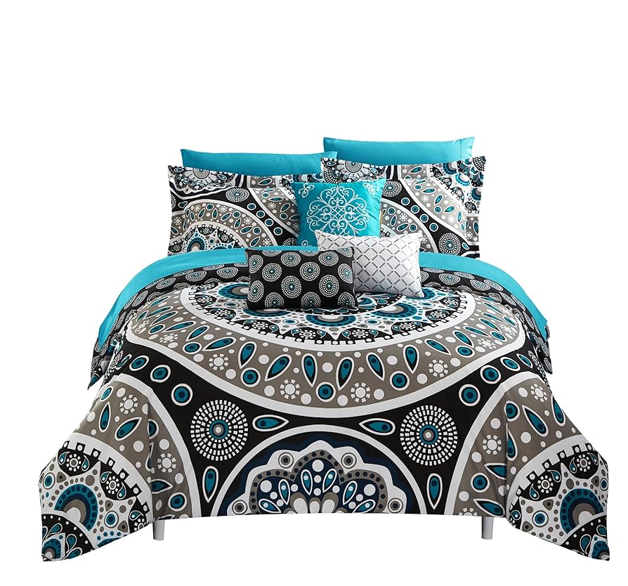 Amazon.com: Chic Home Black Reversible Bed in a Bag