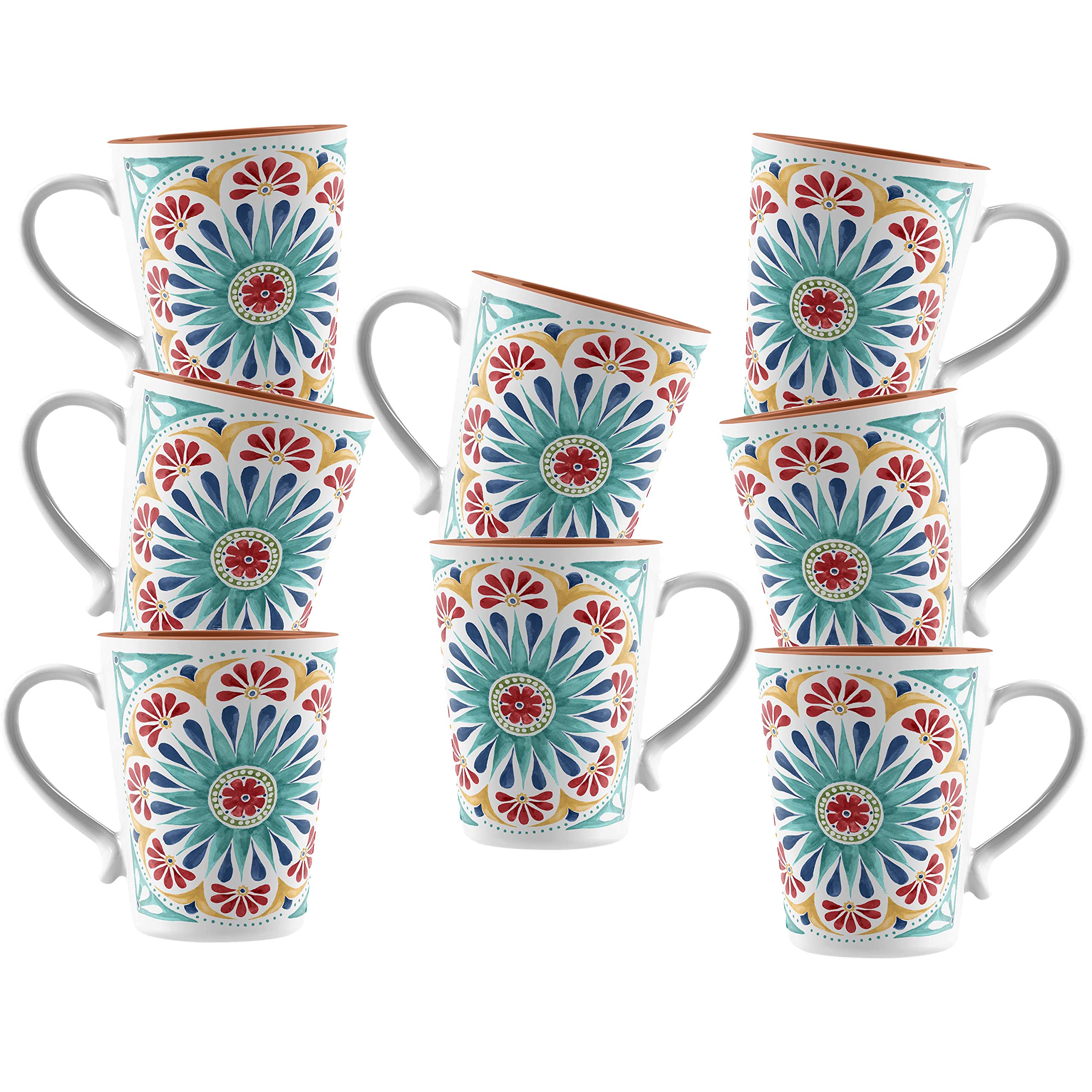 Auntie Morags Purely Home Rio Medallion Melamine/Plastic Outdoor/Camping/BBQ Mugs (Rio Medallion, 8) โ image 1
