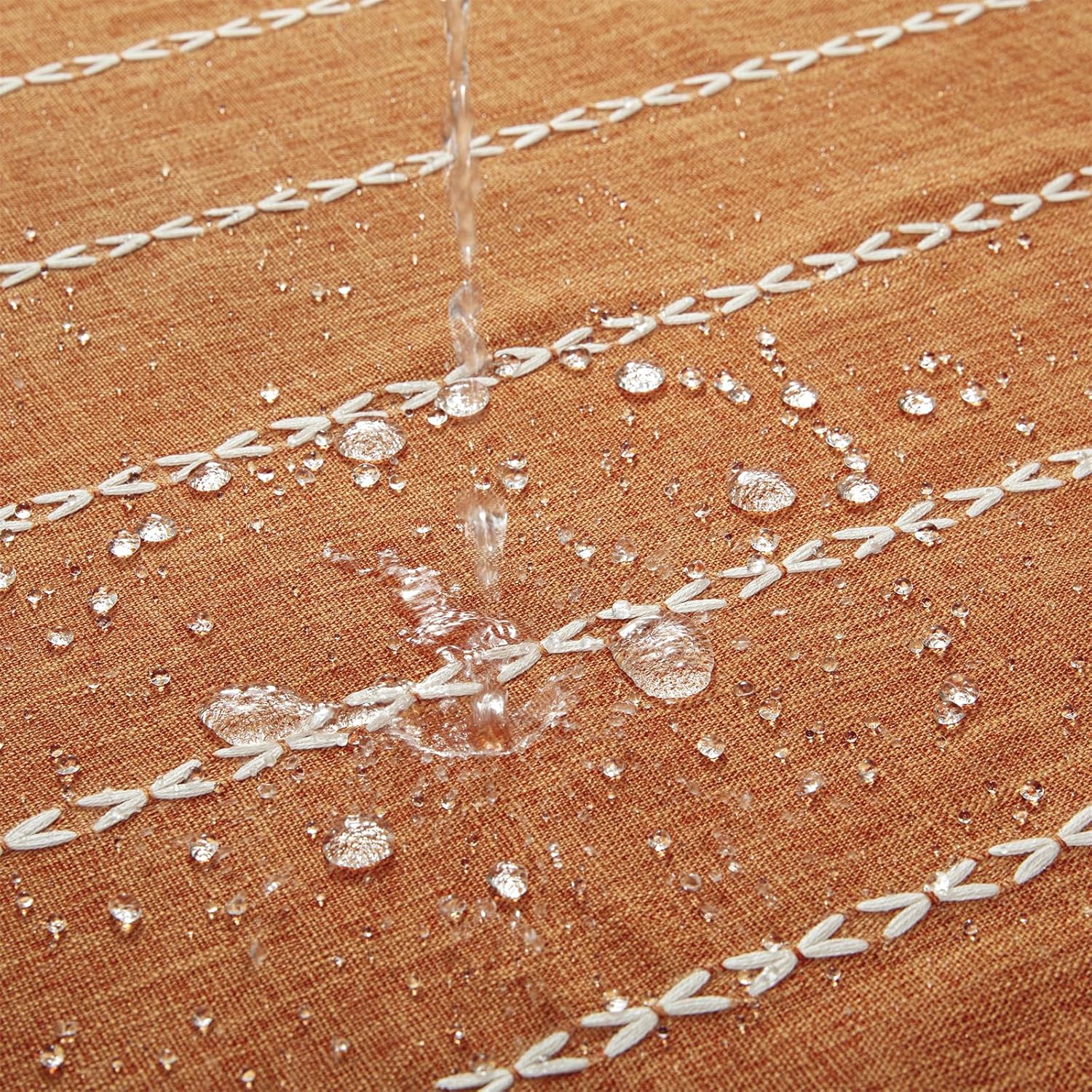 RoomTalks Fall Color Boho Shower Curtain Set - Wrinkle Free Extra Long 78 Inches Length Orange Autumn Modern Farmhouse Vintage Shower Curtain Bohemian Cottage Bathroom Decor