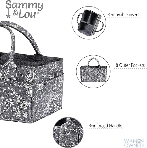 Miniatura 3 de Sammy & Lou Organizador de pañales  Bolsa plegable con asas  Organizador para pañales, toallitas y suministros para cambiadores de bebé  Papelera