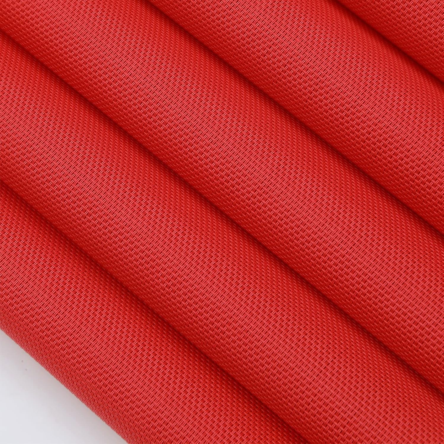 SHACOS Placemats Set of 6 Woven Vinyl Christmas Place Mats for Dining Table Wipe Clean Stain Resistant Table Mats Indoor Outdoor (6, Red) - Image 3