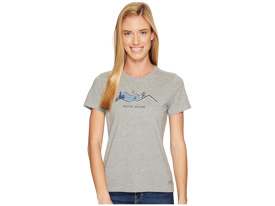 

Life is Good Positive Altitude Crusher Tee (Heather Gray) Women's T Shirt