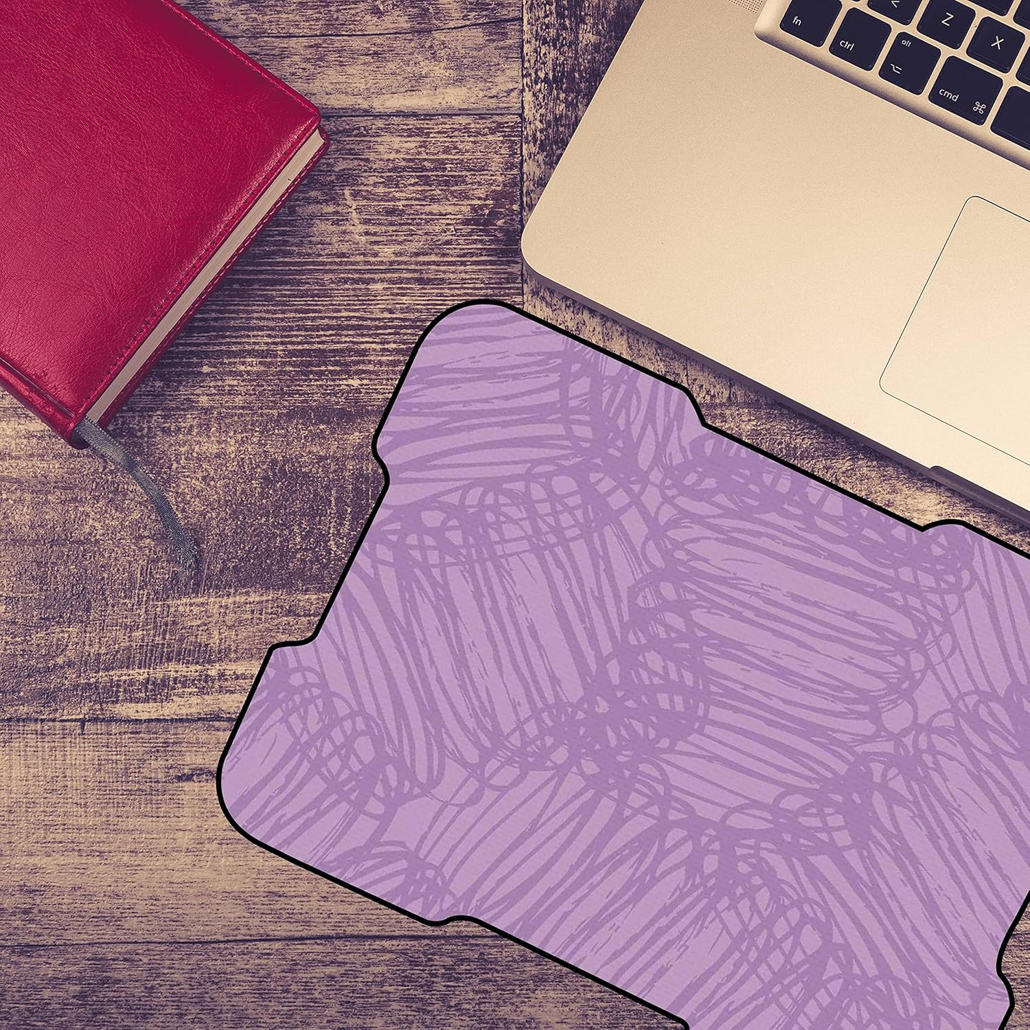 Bonamaison, Digital Printed Mouse Mat Non-Slip Backing for Office and Home Size 22x18cm