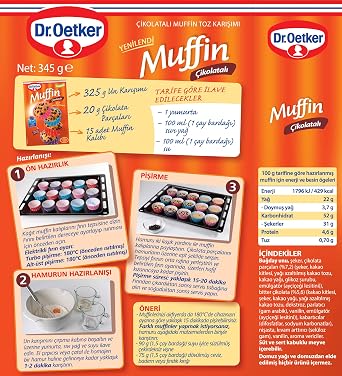 Dr. Oetker Muffin Çikolatalı 345 Gr