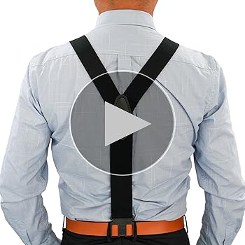 MELOTOUGH Belt Clip Suspenders for Men's Elastic Hook End