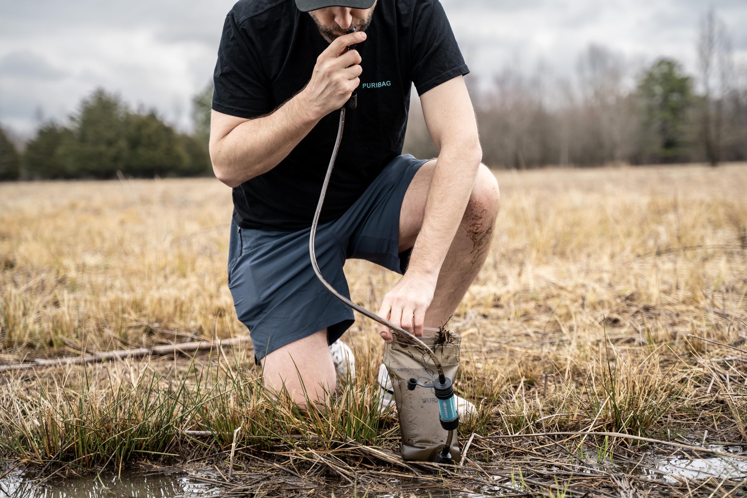 Puribag Adventure Vessie : poche d'hydratation 2L avec filtre – poche à eau de rechange compatible avec d'autres systèmes, parfaite pour la randonnée et le vélo