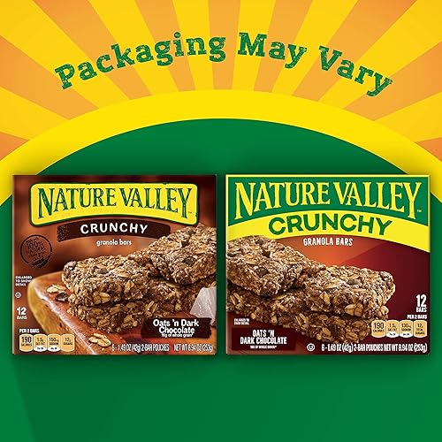 Vista 38 de Nature Valley Barras de granola crujiente, almendra tostada, 1.49 onzas, 6 unidades, 12 barras (paquete de 12)