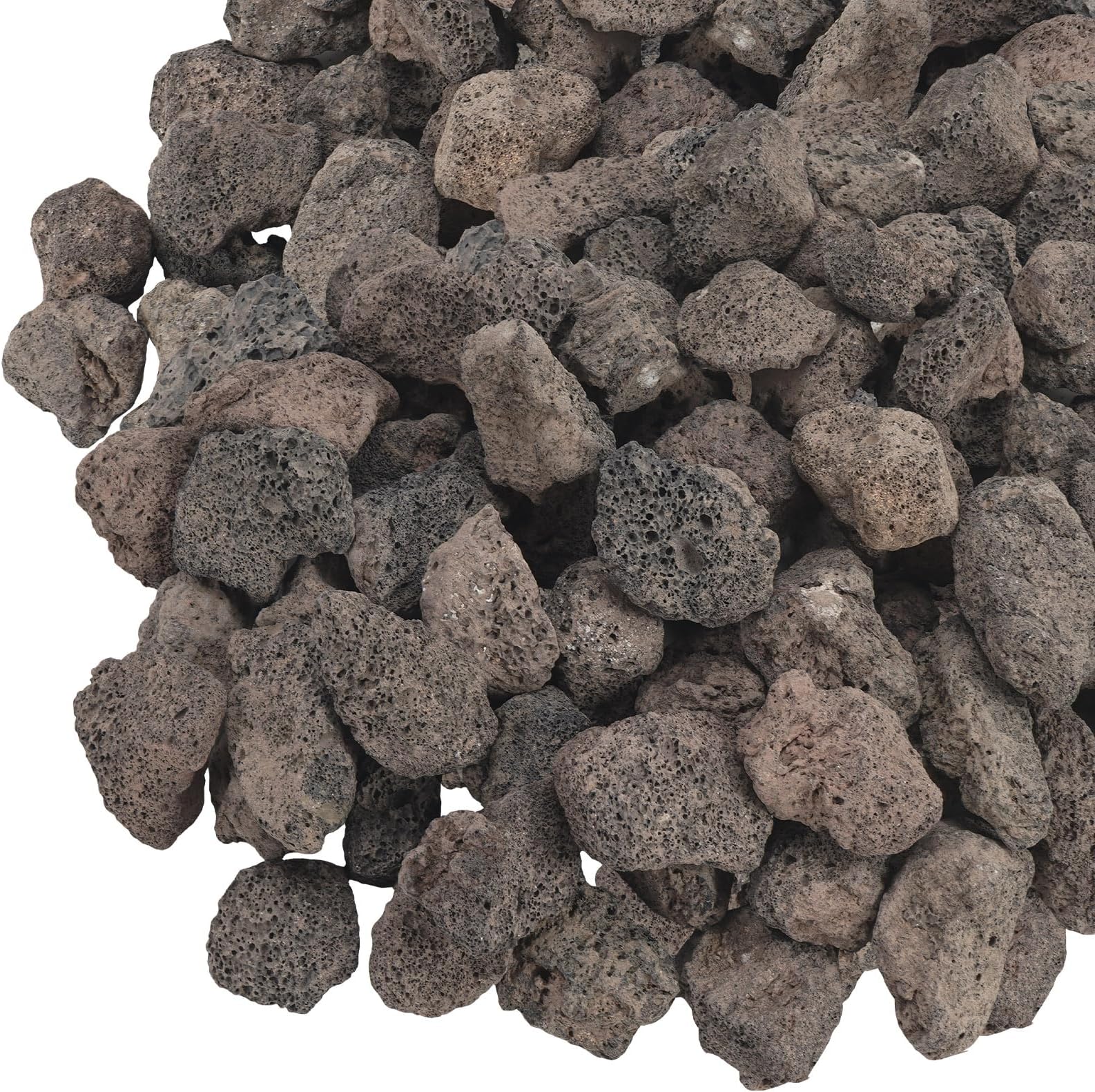 GasSaf 10 Pounds Black Lava Rocks for Fire Pit, Gas Fireplace, Gas Fire Tables, Gas Log Set, Fire Bowls, Decorative Landscaping Rocks for Indoor and Outdoor (1.2-2 Inch)