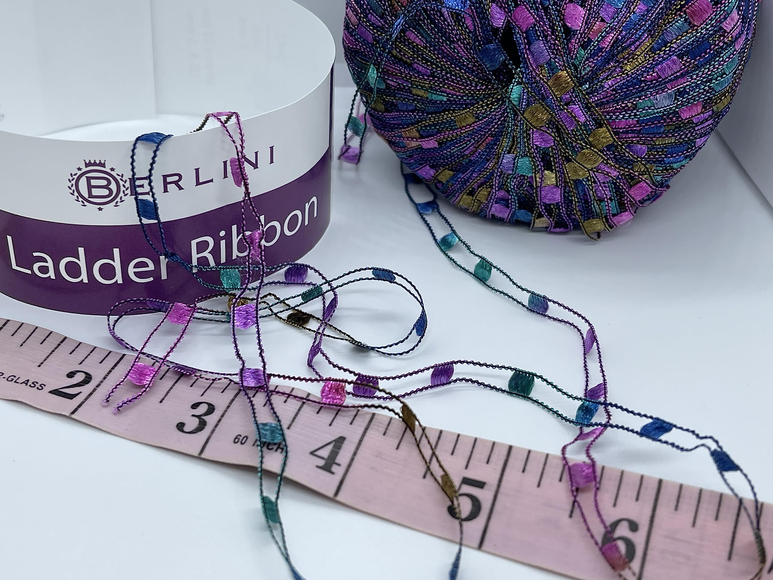 Amazon.com: Berlini Ladder Ribbon Yarn - 50 Grams (1.75 Ounces