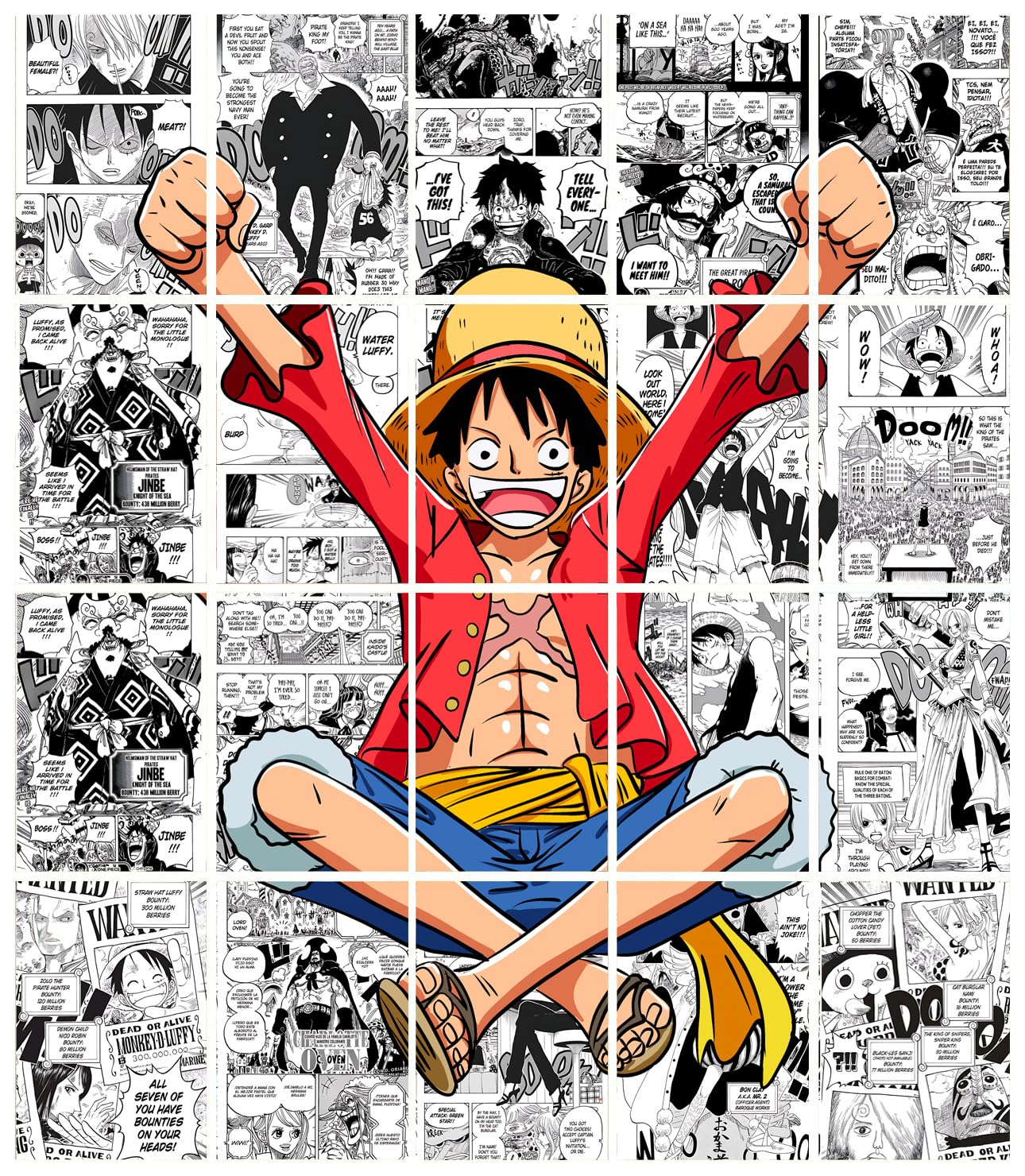 Good Hope One Piece Anime Posters for Wall Set Of 20 Monkey D