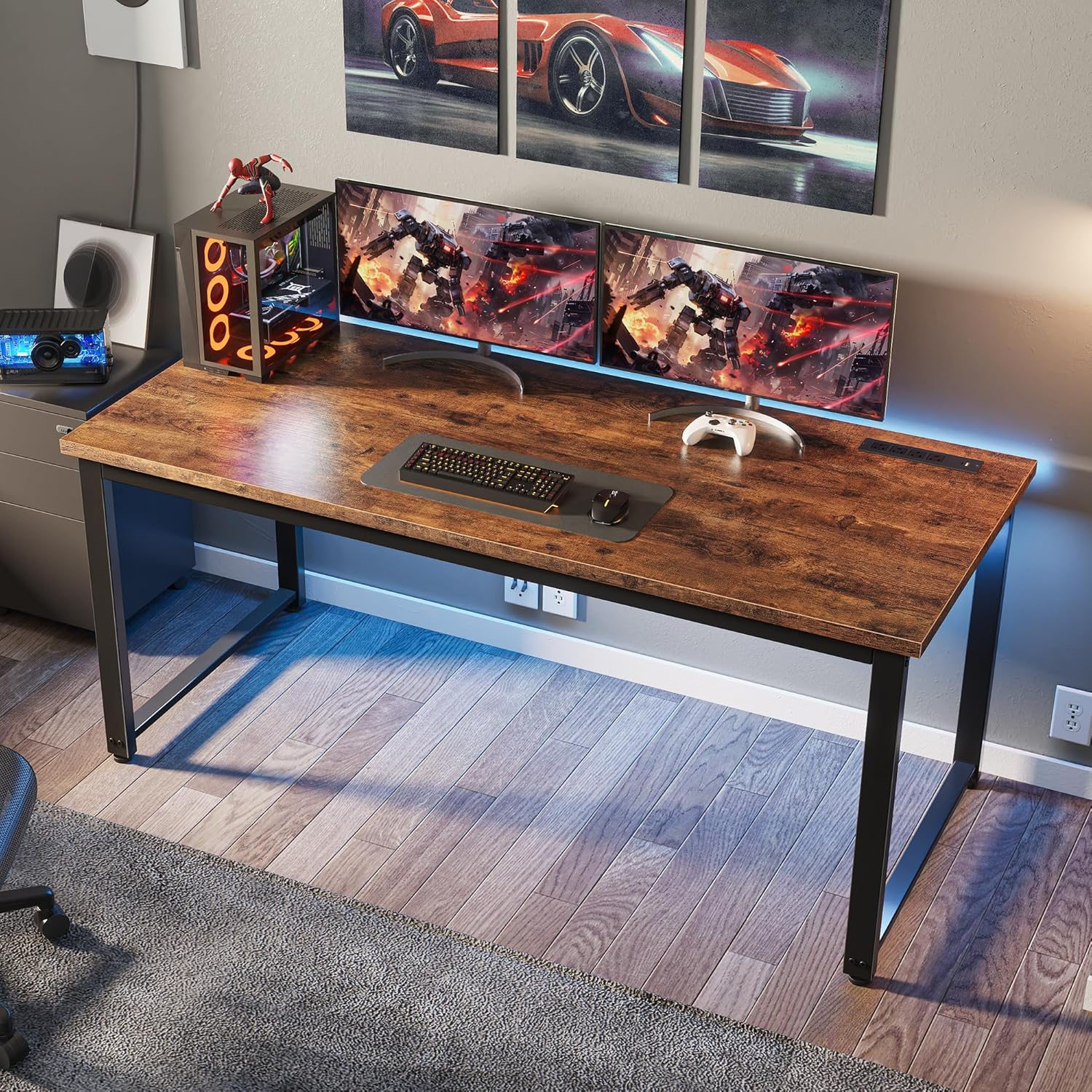 55 Inch Desk with Power Outlets