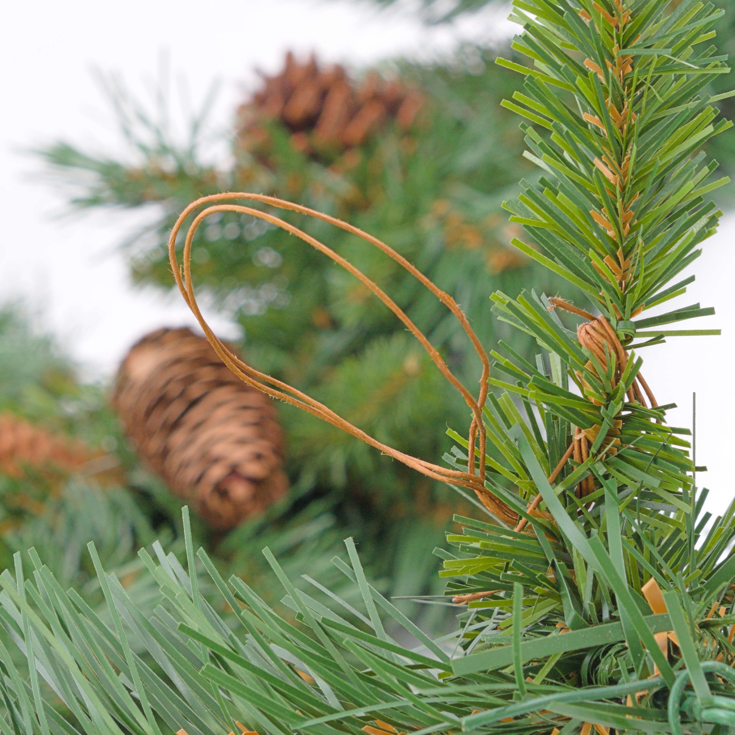 artplants.de Künstliche Tannengirlande Alfred, Zapfen, 285cm, schwer entflammbar, wetterfest - Kunst Herbstgirlande - Weihnachtsgirlande
