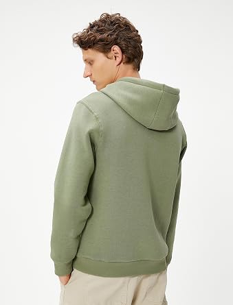 Basic Kapşonlu Sweat Uzun Kollu Şardonlu
