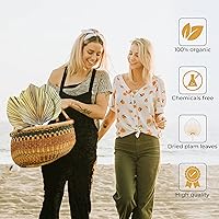 Vista 2 de 2 hojas de palma de color dorado + 2 piezas de color natural